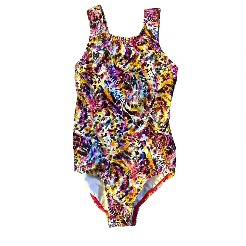 Retro Animal Print Suit/Leotard - Girls